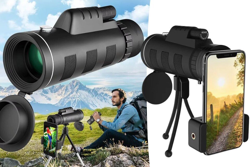 Telescopio monoculare UltraMono con ingrandimento 100x, 35-70 m