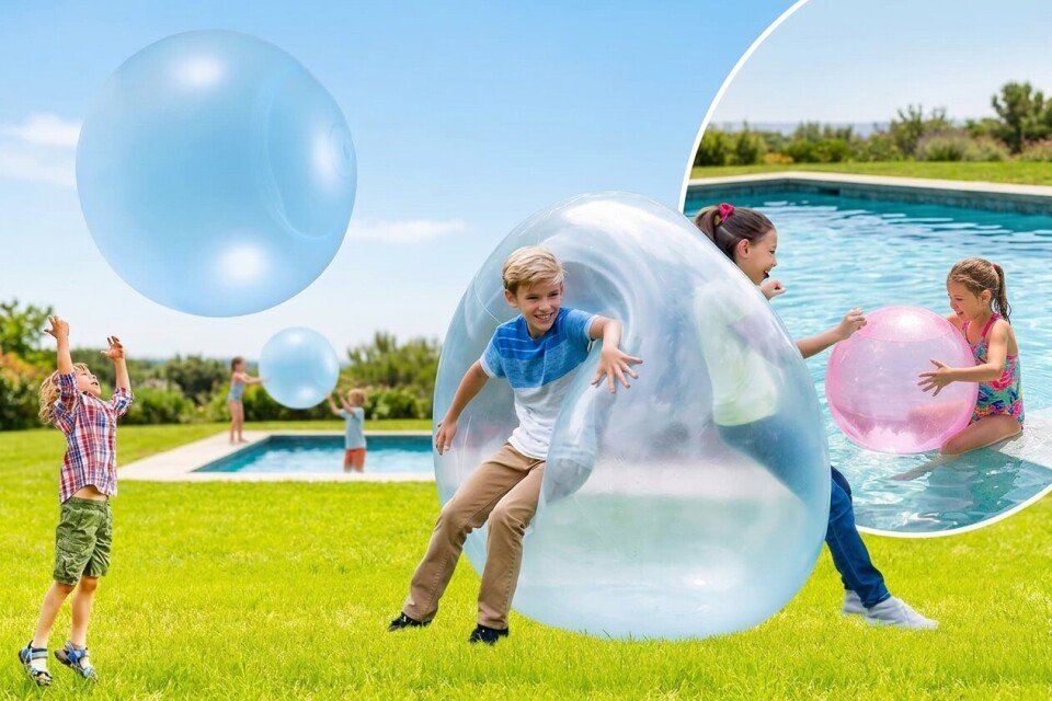 BubbleBall felfújható labda, 120 cm, levegővel vagy vízzel tölthető