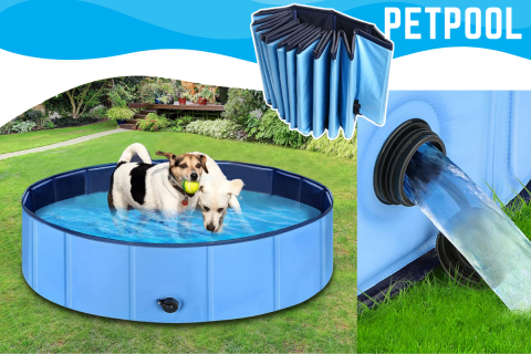 Sklopivi bazen za kućne ljubimce PetPool, 80x30 cm