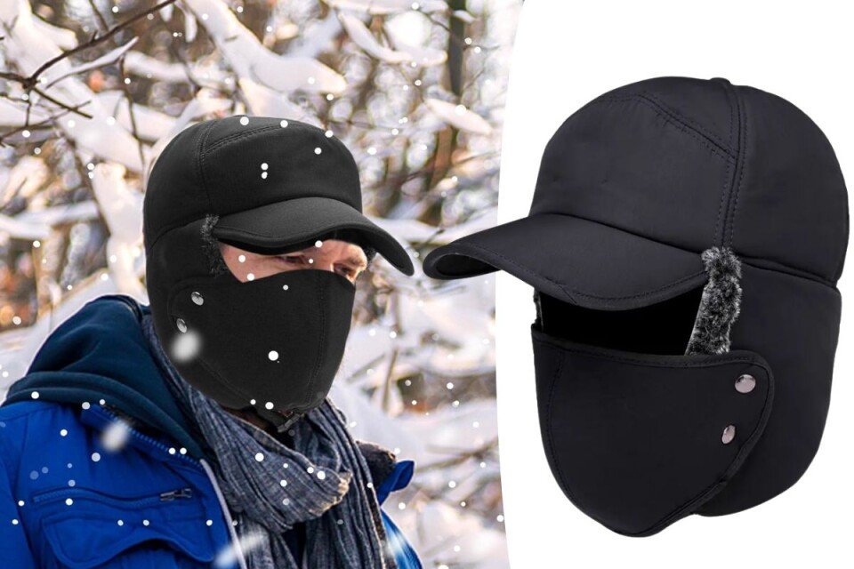 Topla zimska kapa sa maskom za usta CapFaux, vodootporna