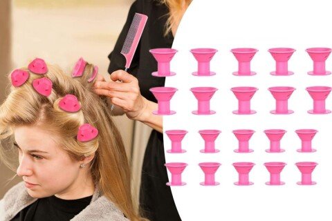 Silikonowe wałki do spania HairRolls, 20 sztuk