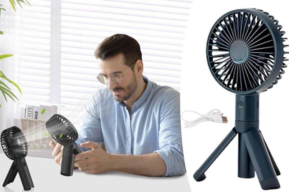 Prenosný mini ventilátor MiniPorti, 70 dB, nabíjanie cez USB