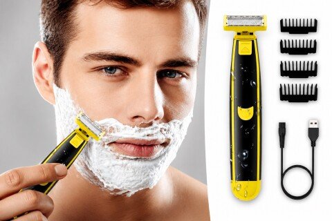 Rasoio per il corpo VelviqueRazor, IPX5, USB, 4 accessori