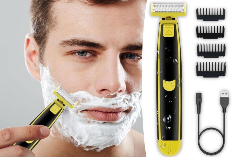 VelviqueRazor brijač za glatko tijelo, IPX5, USB, 4 nastavka