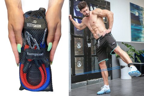 Elastične BodyShock gume za trening, set od 6 dijelova