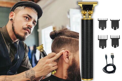 Férfi elektromos szakáll- és hajvágó PreciseCut, T pengével