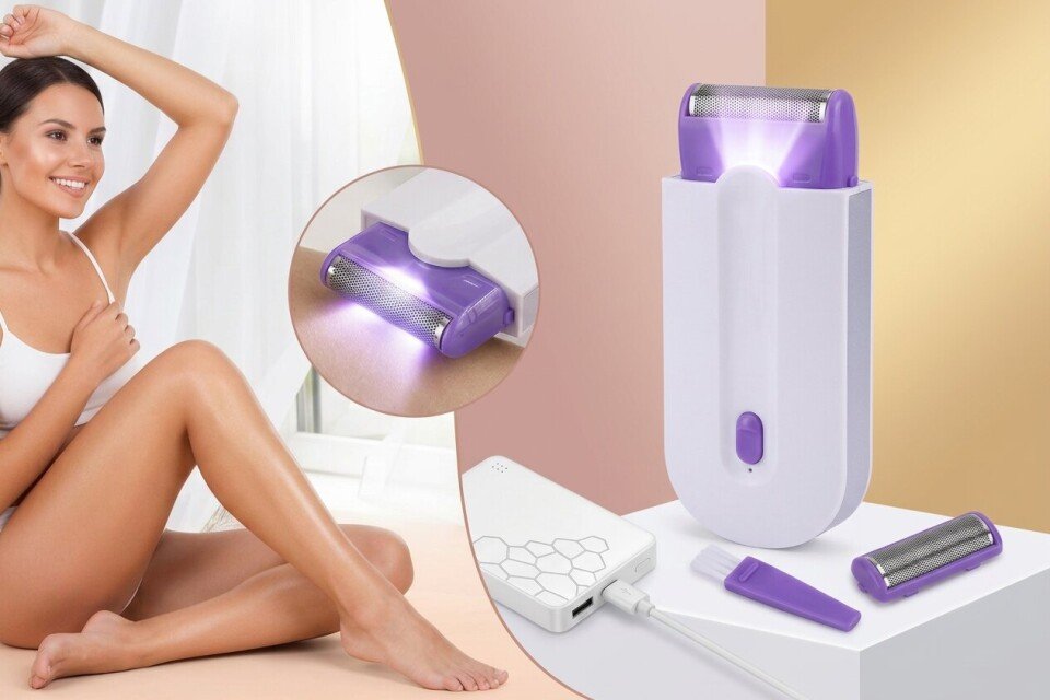 Golarka LED z mikrofolią SensaTouch, ładowanie przez USB