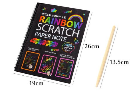 Regenbogen-Kratzpapier JazzyBook, spezielles Malbuch, 3+ Jahre